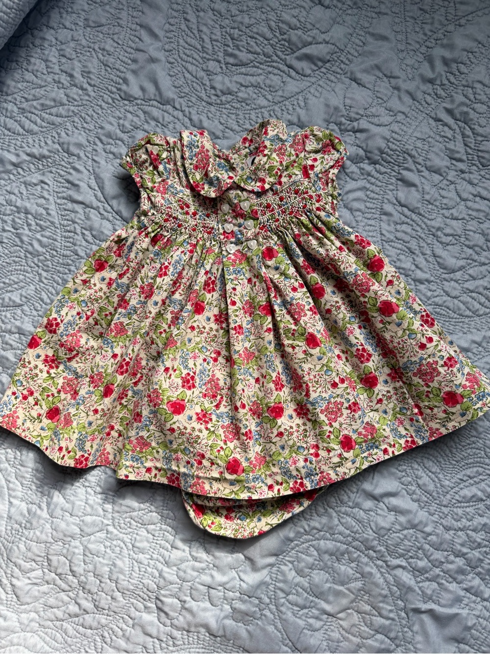 Girls floral dress with bloomers